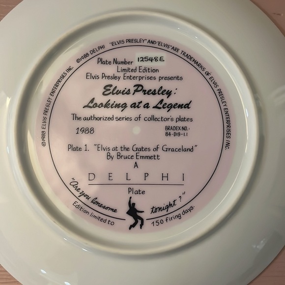Elvis at the Gates of Graceland.   Decorative Plate.  Booklet, certificate incl. - Picture 2 of 4